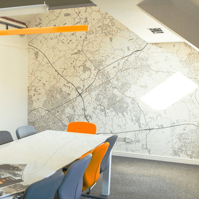 Large format wallpaper prints and mural designs for interior decoration