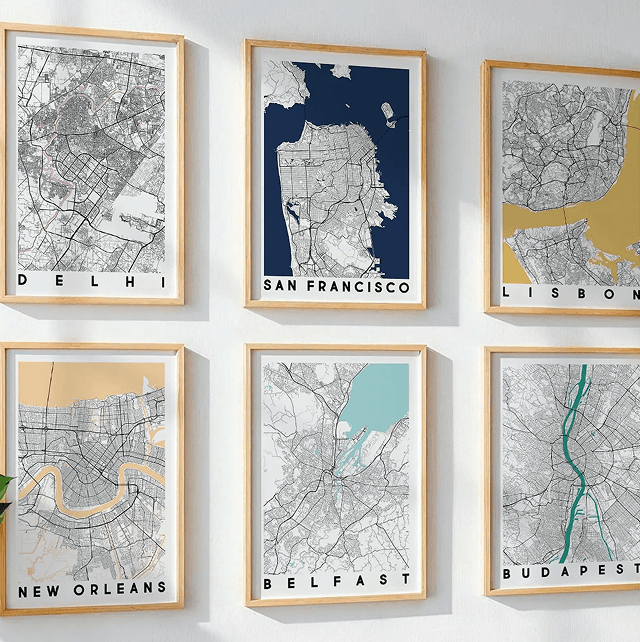 Curated poster collection showcasing various artistic designs and themes